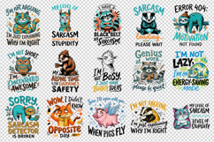 Sarcastic Quote clipart printable sublimation bundle png Product Image 2