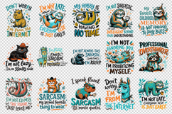 Sarcastic Quote clipart printable sublimation bundle png Product Image 2