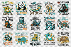 Sarcastic Quote clipart printable sublimation bundle png Product Image 2