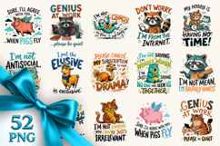 Sarcastic Quote clipart printable sublimation bundle png Product Image 1