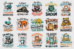 Sarcastic Quote clipart printable sublimation bundle png Product Image 3