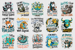 Sarcastic Quote clipart printable sublimation bundle png Product Image 3