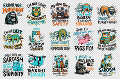 Sarcastic Quote clipart printable sublimation bundle png Product Image 3