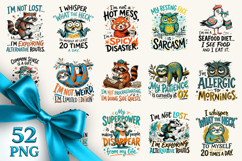 Sarcastic Quote clipart printable sublimation bundle png Product Image 1