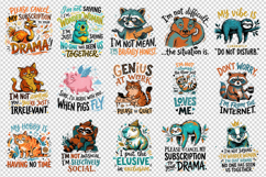 Sarcastic Quote clipart printable sublimation bundle png Product Image 4