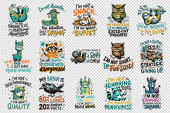 Sarcastic Quote clipart printable sublimation bundle png Product Image 4