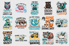 Sarcastic Quote clipart printable sublimation bundle png Product Image 4