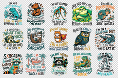 Sarcastic Quote clipart printable sublimation bundle png Product Image 4