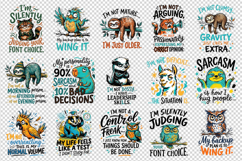 Sarcastic Quote clipart printable sublimation bundle png Product Image 4