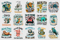 Sarcastic Quote clipart printable sublimation bundle png Product Image 4