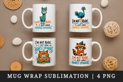 Sarcastic Quote mug wrap printable sublimation design Product Image 1