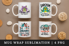 Sarcastic Quote mug wrap printable sublimation design Product Image 1