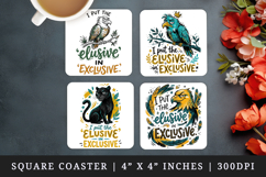 Sarcastic Quote square coaster sublimation, coasters design Product Image 1
