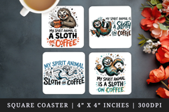 Sarcastic Quote square coaster sublimation, coasters design Product Image 1