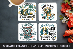 Sarcastic Quote square coaster sublimation, coasters design Product Image 1
