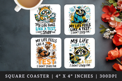 Sarcastic Quote square coaster sublimation, coasters design Product Image 1