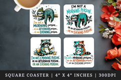 Sarcastic Quote square coaster sublimation, coasters design Product Image 1