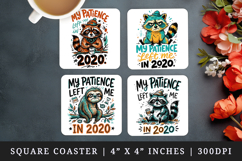 Sarcastic Quote square coaster sublimation, coasters design Product Image 1