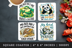 Sarcastic Quote square coaster sublimation, coasters design Product Image 1