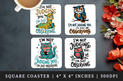 Sarcastic Quote square coaster sublimation, coasters design Product Image 1