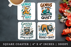 Sarcastic Quote square coaster sublimation, coasters design Product Image 1