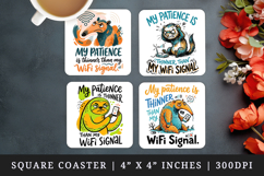 Sarcastic Quote square coaster sublimation, coasters design Product Image 1