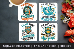 Sarcastic Quote square coaster sublimation, coasters design Product Image 1