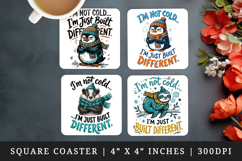 Sarcastic Quote square coaster sublimation, coasters design Product Image 1
