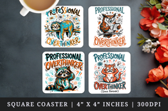Sarcastic Quote square coaster sublimation, coasters design Product Image 1