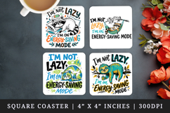 Sarcastic Quote square coaster sublimation, coasters design Product Image 1