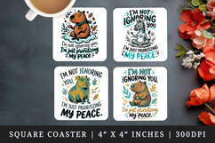 Sarcastic Quote square coaster sublimation, coasters design Product Image 1