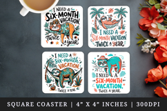 Sarcastic Quote square coaster sublimation, coasters design Product Image 1