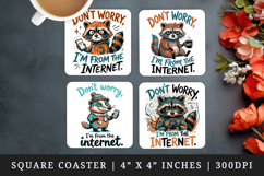 Sarcastic Quote square coaster sublimation, coasters design Product Image 1