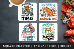 Sarcastic Quote square coaster sublimation, coasters design Product Image 1