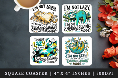 Sarcastic Quote square coaster sublimation, coasters design Product Image 1