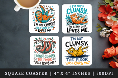 Sarcastic Quote square coaster sublimation, coasters design Product Image 1