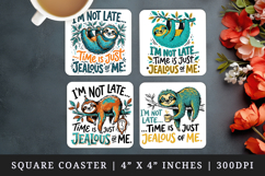 Sarcastic Quote square coaster sublimation, coasters design Product Image 1