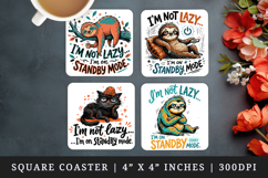 Sarcastic Quote square coaster sublimation, coasters design Product Image 1