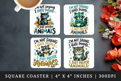 Sarcastic Quote square coaster sublimation, coasters design Product Image 1
