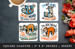 Sarcastic Quote square coaster sublimation, coasters design Product Image 1