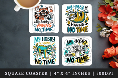Sarcastic Quote square coaster sublimation, coasters design Product Image 1