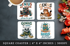 Sarcastic Quote square coaster sublimation, coasters design Product Image 1