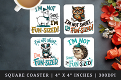 Sarcastic Quote square coaster sublimation, coasters design Product Image 1