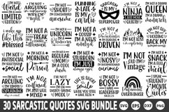 Sarcastic Quotes SVG Bundle - Sarcastic T-Shirt Design Product Image 1