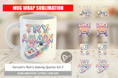Sarcastic Gaming Mug Wrap Product Image 1