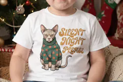 Sarcastic Retro Holiday Cats Sublimation Product Image 4