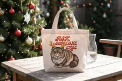 Sarcastic Retro Holiday Cats Sublimation Product Image 10