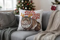Sarcastic Retro Holiday Cats Sublimation Product Image 11