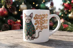 Sarcastic Retro Holiday Cats Sublimation Product Image 15