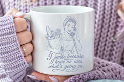 Sarcastic Retro Housewife Quotes PNG Funny Vintage Design Product Image 4